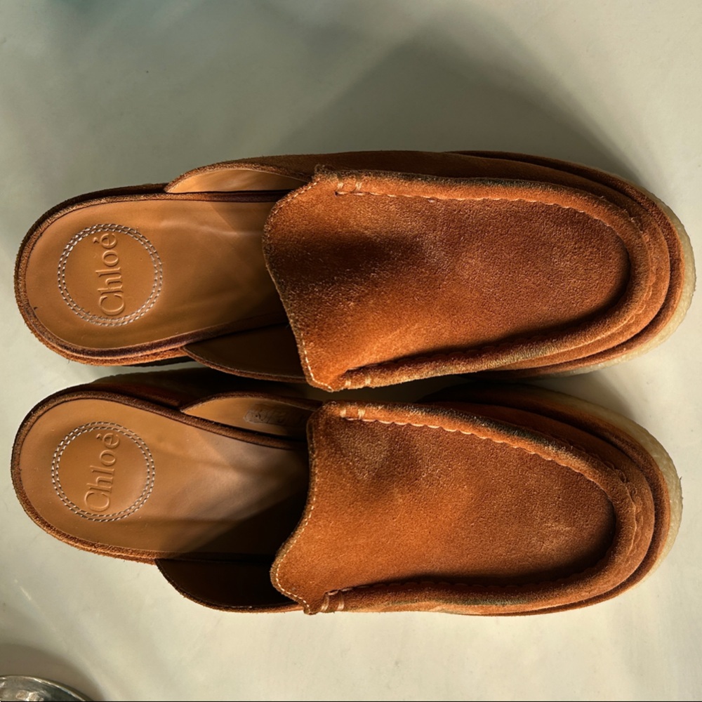 Chloe Tan Suede Woman Loafers